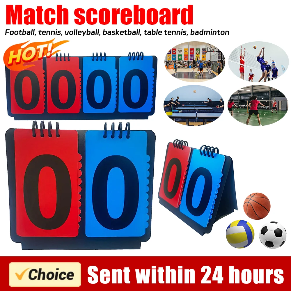 Badminton Score Counter - 4/2 Ziffern Sport Anzeigetafel Tabletop Flip