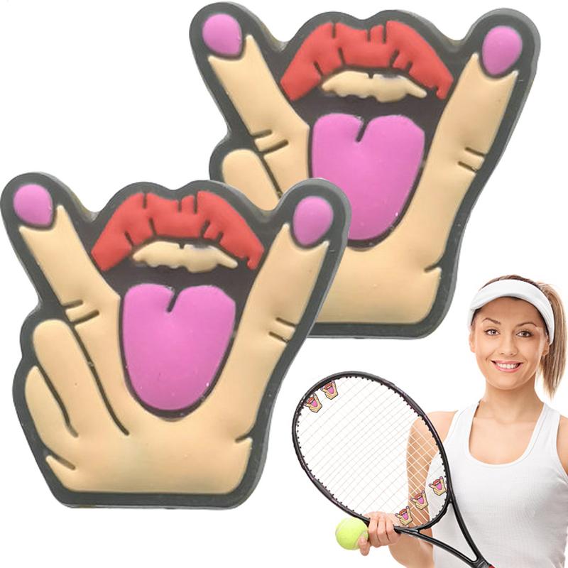 Racket Vibration Dampener - 2Pcs Cartoon Tennis Schläger Stoßdämpfer Dämpfer