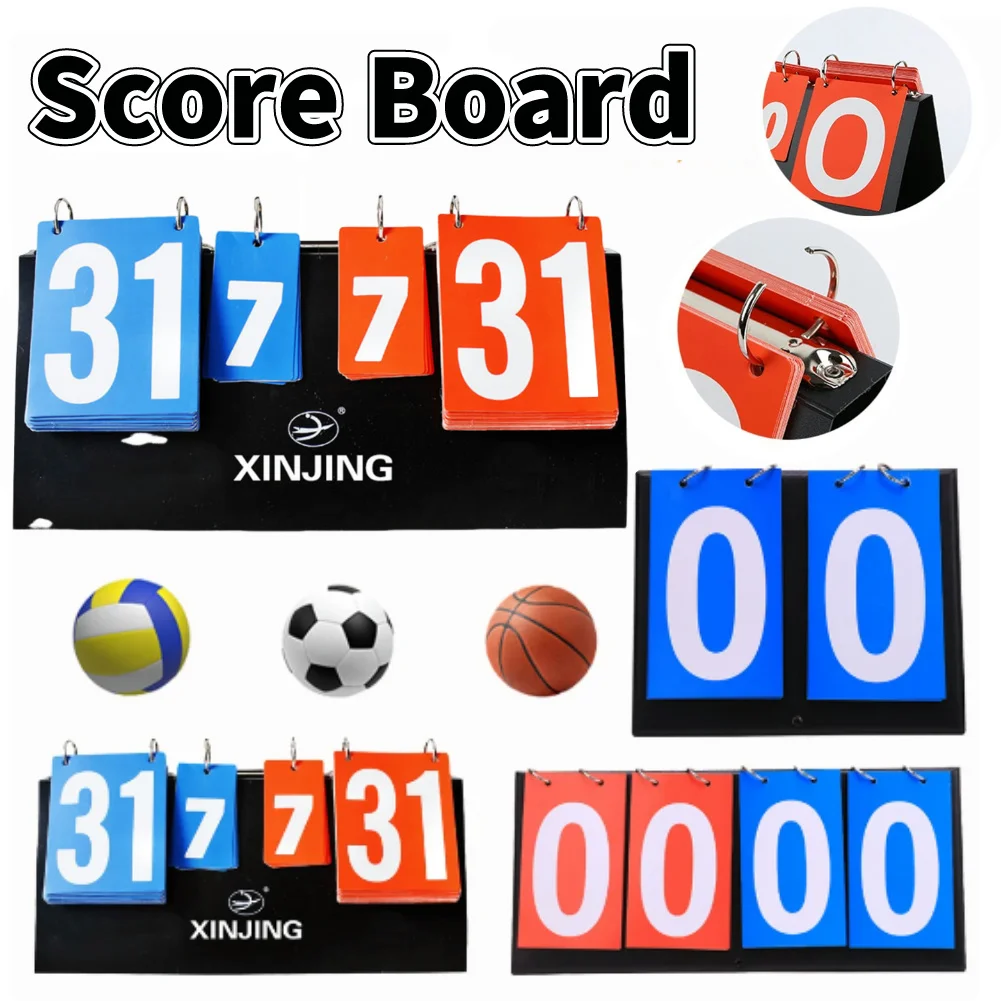 Badminton Score Counter - 4/4-stellige Anzeigetafel, Sport-Wettkampfsanzeigetafel für Tischtennis, Basketball,