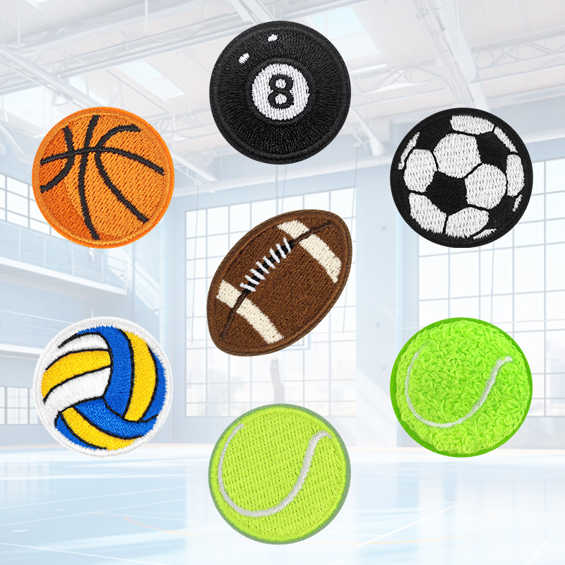 5 Stück bestickte Fußball-Tenn – Badminton Icon Bewertung und Preis