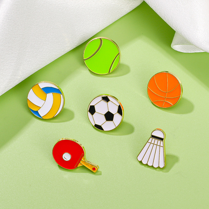 Fußball Cartoon Brosche Basket – Badminton Icon Bewertung und Preis