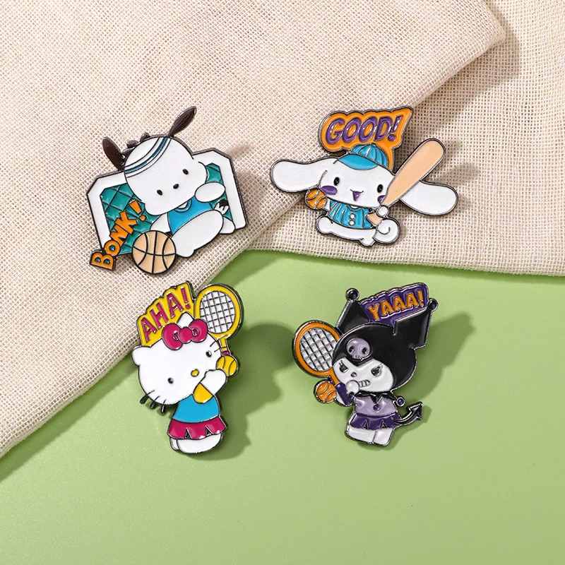 Cartoon Sanrio Metallabzeichen – Badminton Icon Bewertung und Preis